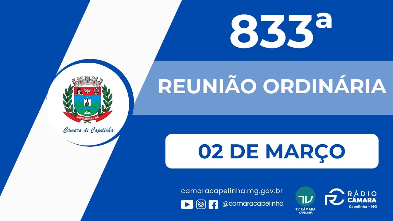 833ª SESSÃO ORDINÁRIA DE 02 DE MARÇO DE 2026
