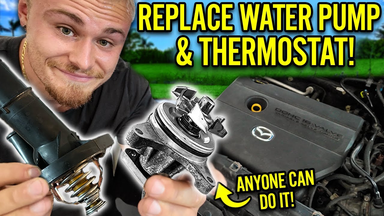 HOW TO REPLACE WATER PUMP & THERMOSTAT ON A 2010 MAZDA 3 | P0126