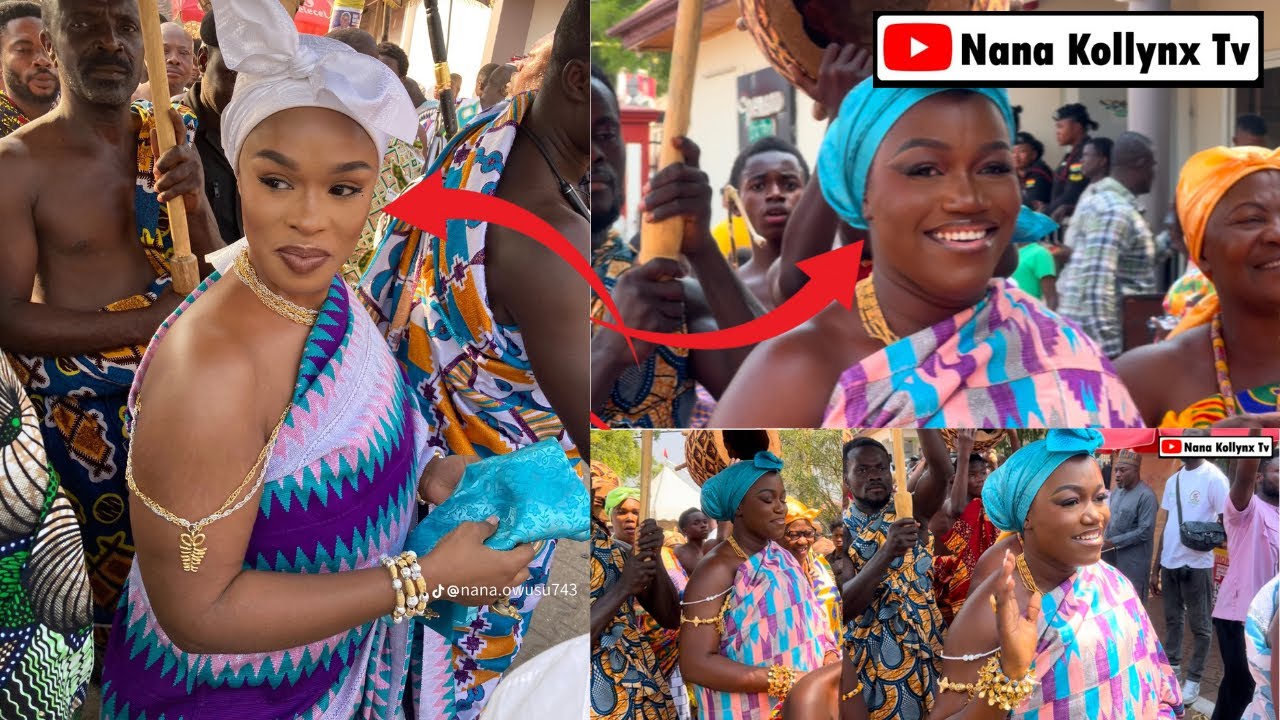 Arrival of the Two Most Beautiful Asante Queens of Yamfo and Manso Nkwanta to Manhyia🖤💛💚#piaw
