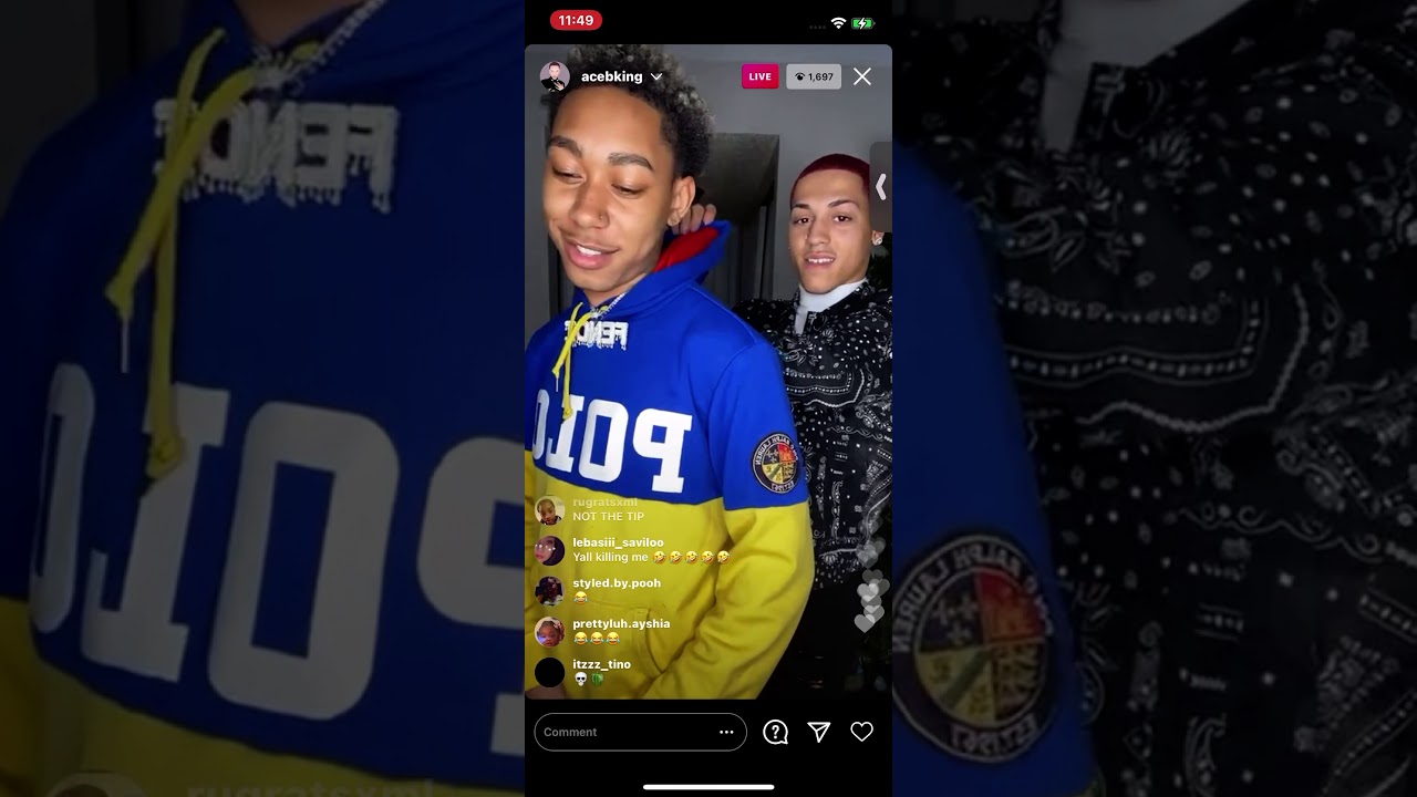 Fendi and Ace B King Flirt on Live 1/8/2021
