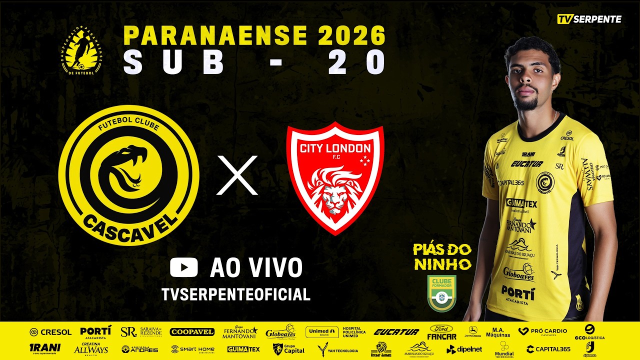 AO VIVO PIÁS DO NINHO  | CASCAVEL x CITY LONDON | PARANAENSE SUB-20 2026.