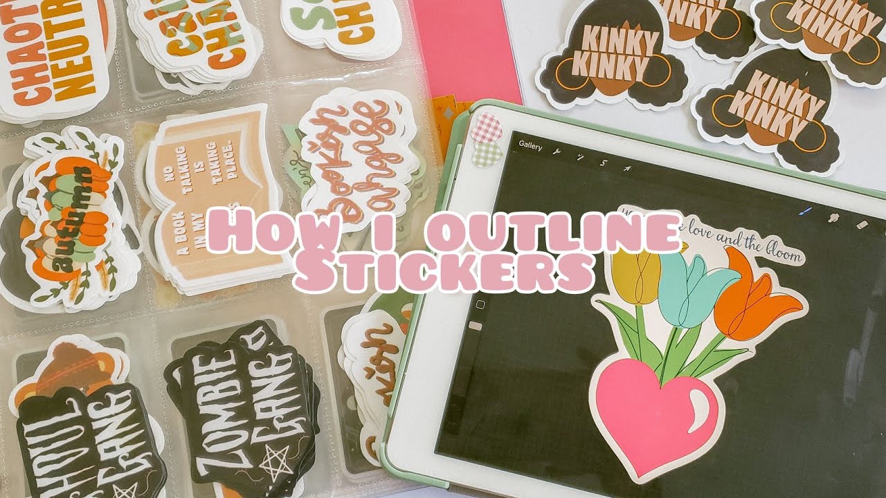 🍓 how i outline stickers with procreate | for physical stickers + goodnotes