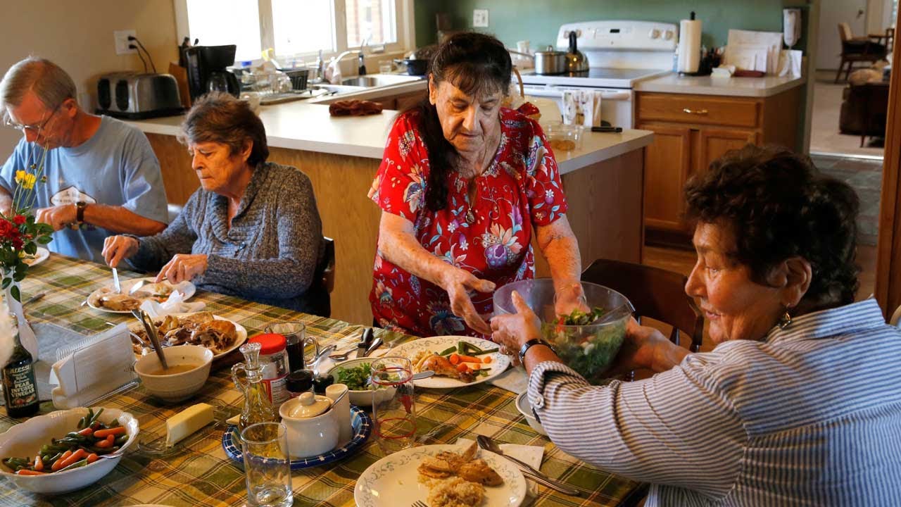 Seniors share house in suburban neighborhood