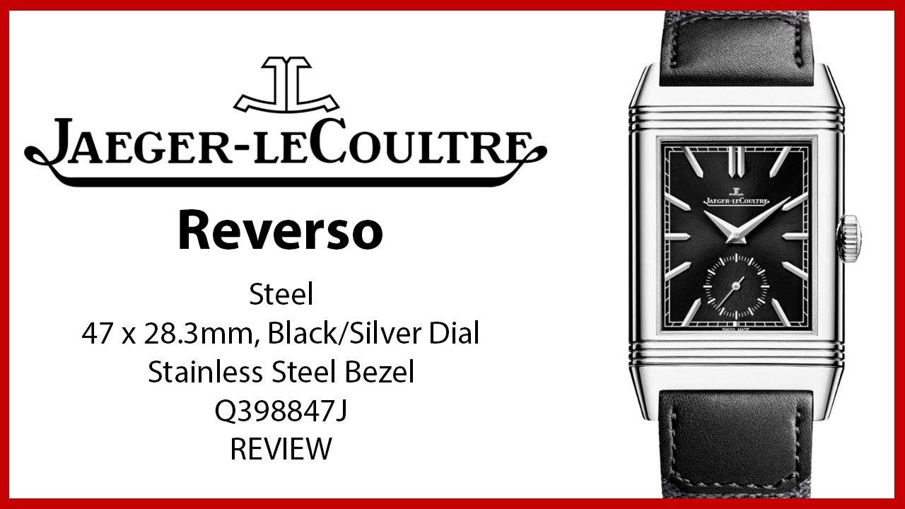 ▶Jaeger-LeCoultre Reverso Tribute Duoface Steel Black & Silvered Grey Dial Q398847J - REVIEW