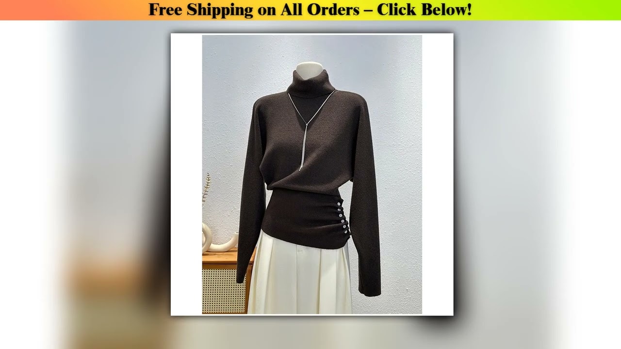 MEXZT Turtleneck Sweater Women Fashion Black Knitted Pullovers Korean Long Sleeve Knitwears Fall