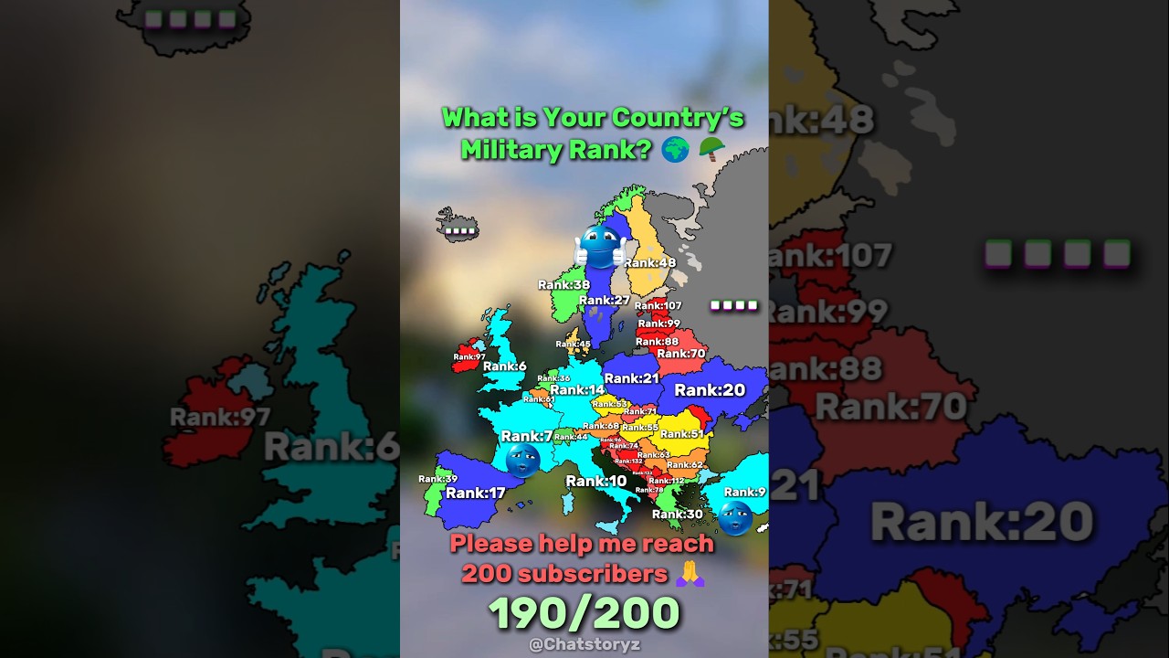 What is your country&rsquo;s military rank? 🌍🪖 #europe #mapping #map