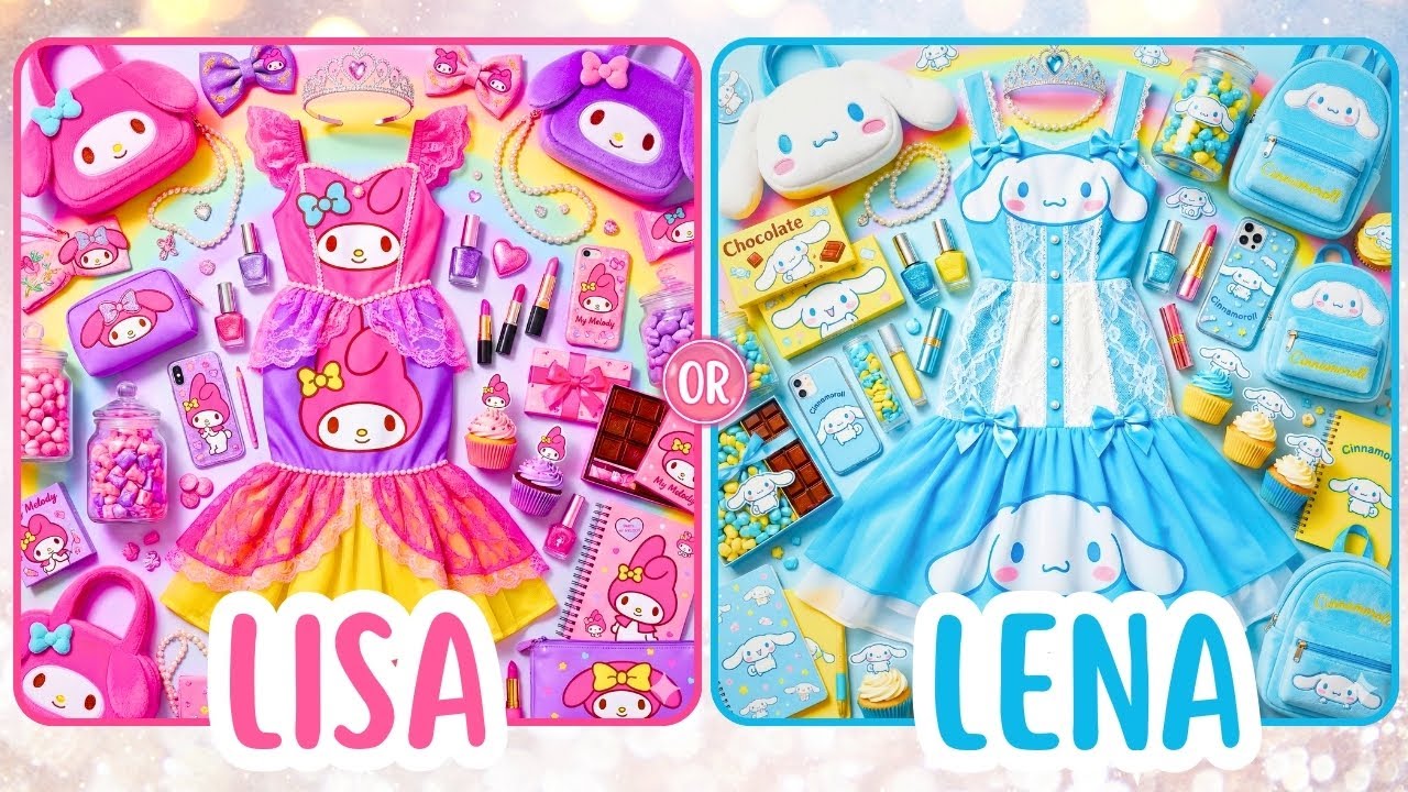 Lisa or Lena My Melody vs Cinnamoroll 💗🎁💜 #random #cute #fypジ #lena #lisa #lisaandlena #lisaorlena
