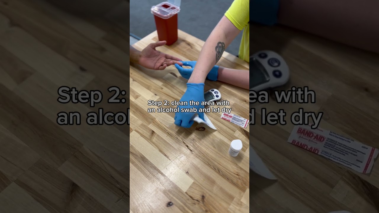 How to check a patient's blood glucose levels using a blood glucose meter