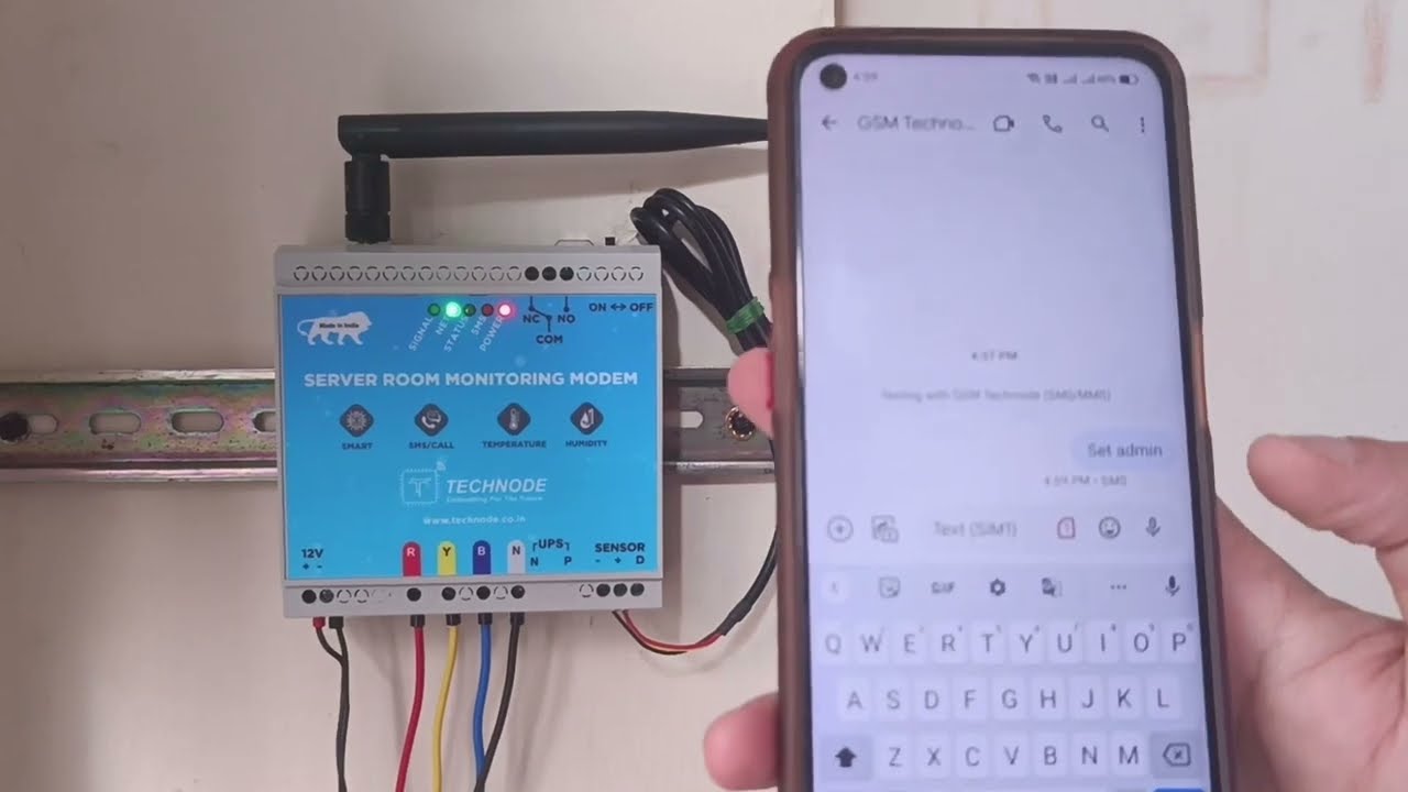 Power Cut Alert | Temperature SMS Alert | Server Room Monitoring Modem