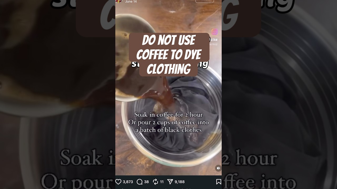 Coffee To Dye Clothes??? #mythbusting