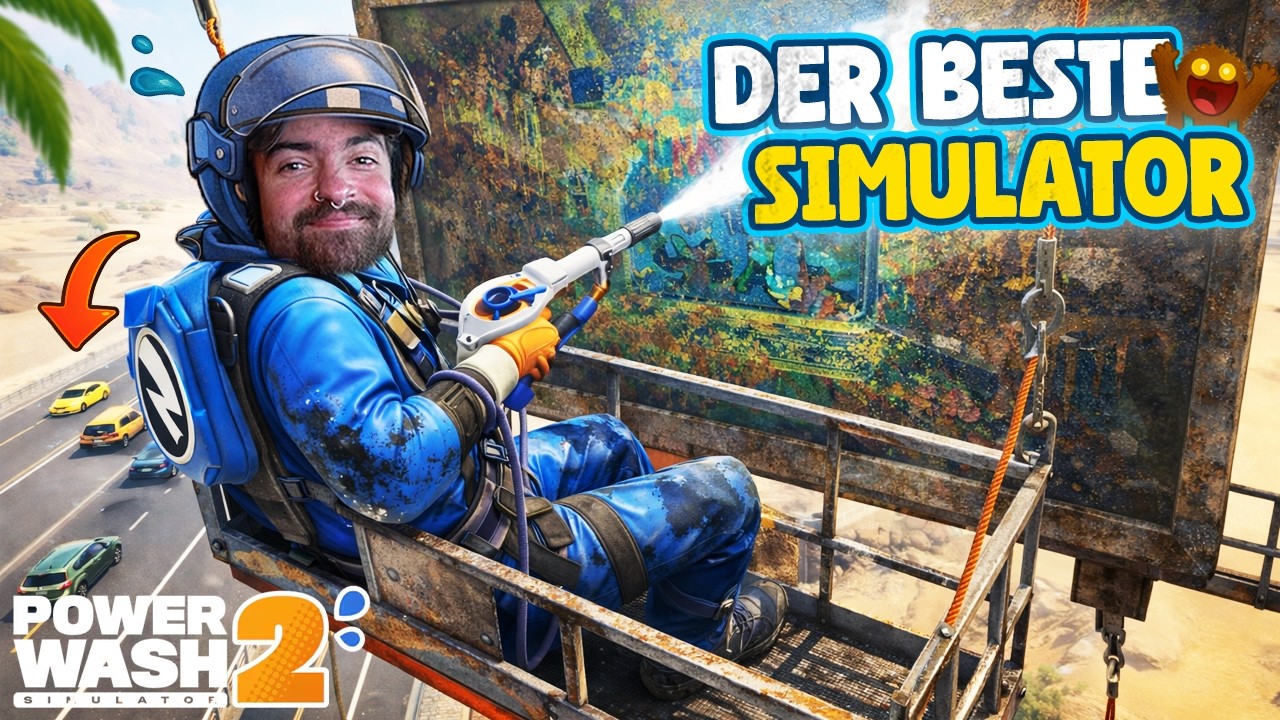 🧼Du schläfst ein, während ich eine Werbetafel an der Autobahn reinige | PowerWash Simulator 2🫧