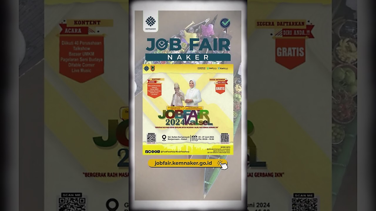 #InfoJobFair untukmu Rekanaker warga Banjarmasin dan sekitarnya! 📣 #viral #short