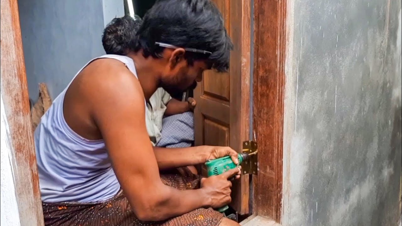 Double door making and fitting process | Sree Hari Constructions