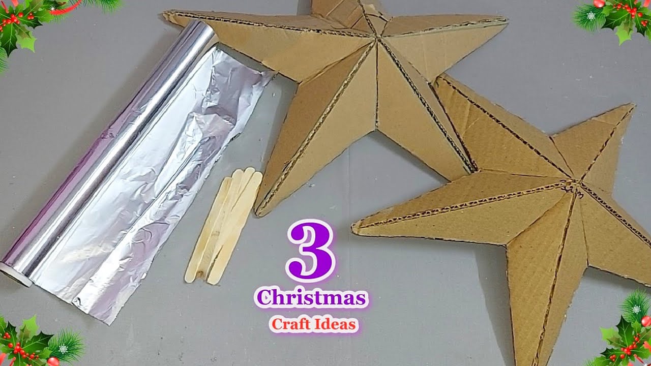 3 Economical Christmas decoration ideas with Aluminium Foil | DIY Budget Christmas craft idea🎄105
