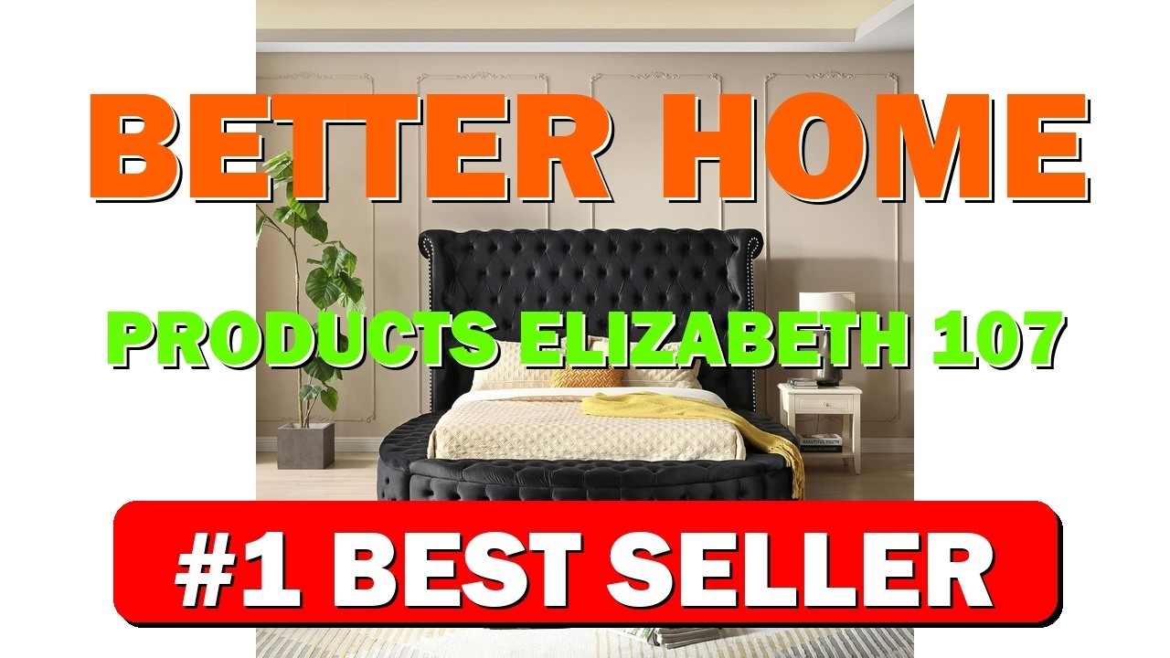 Better Home Products Elizabeth 107 x 101 Velvet Round Storage King Bed - B0BF5XZPS9