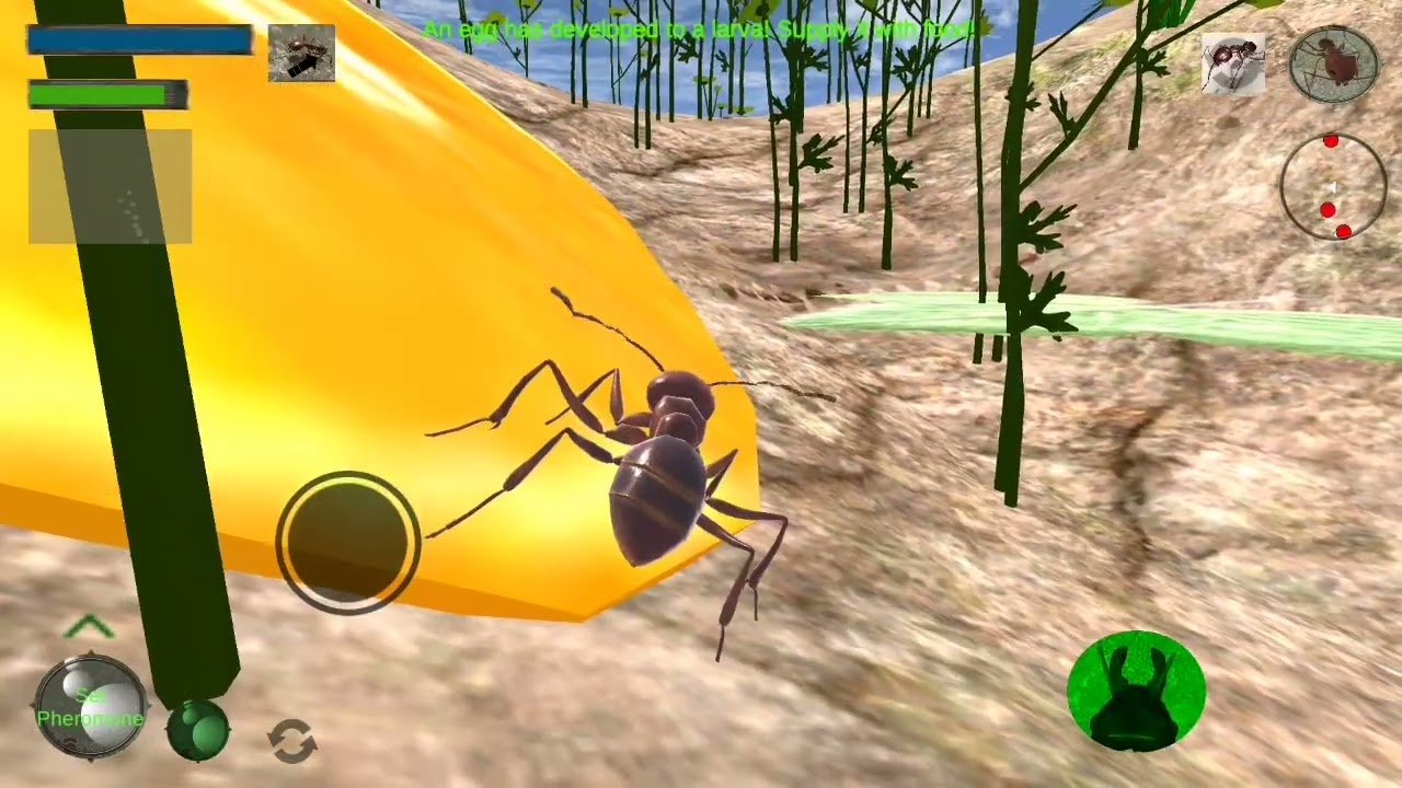 Ant Simulation 3D helping the Queen (LOL)