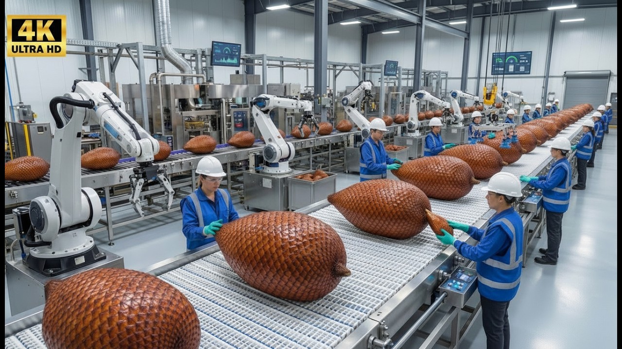Inside a High-Tech Salak Factory – From Snake Fruit to Sweet Syrup Jars