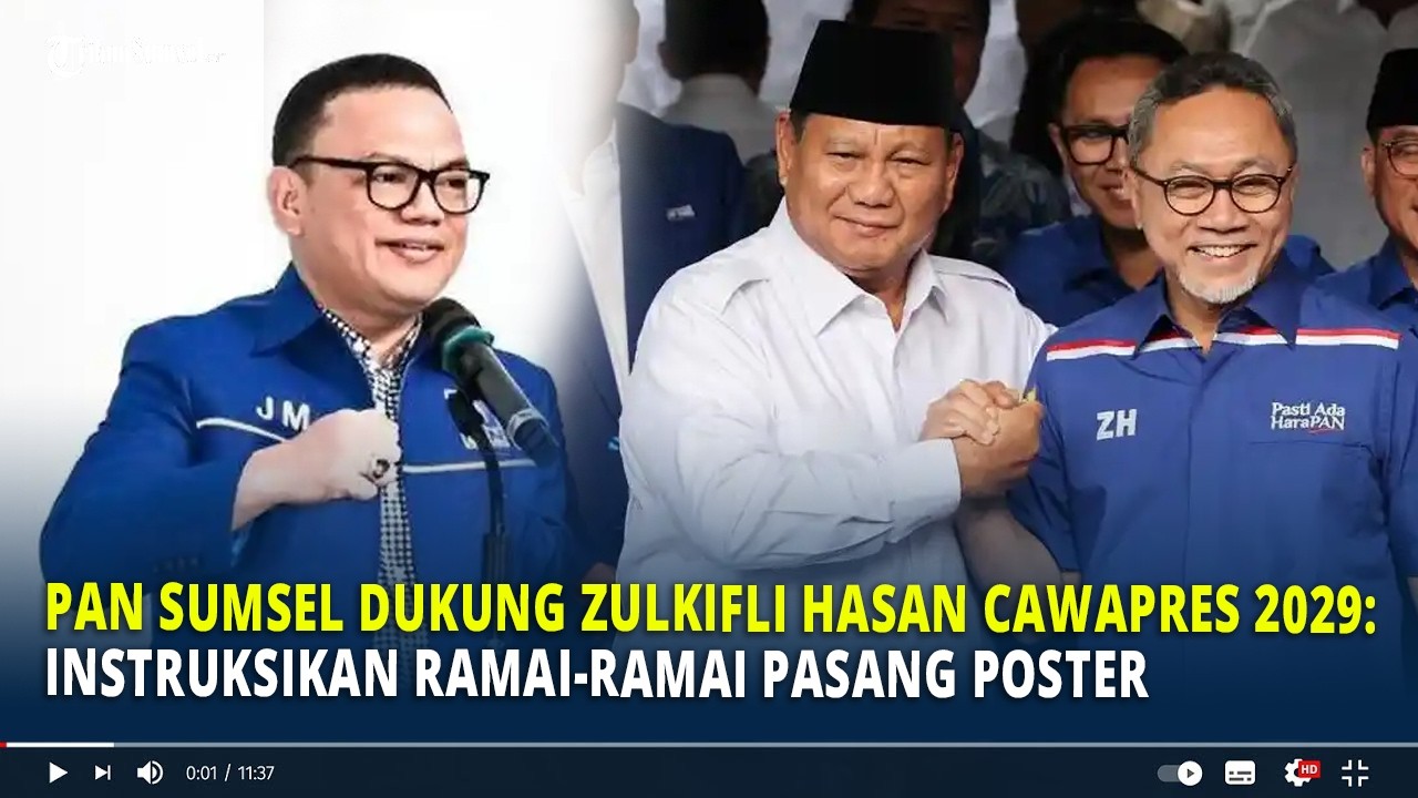 PAN Sumsel Dukung Zulkifli Hasan Cawapres 2029: Instruksikan Ramai-ramai Pasang Poster