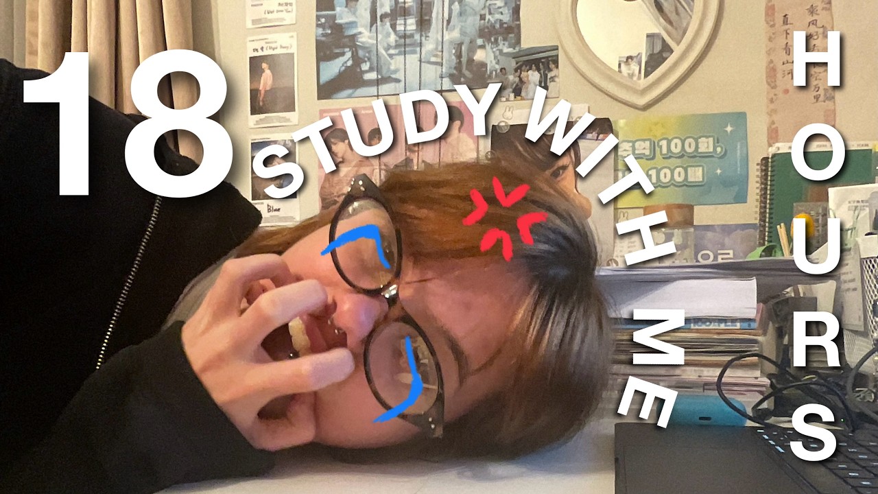 study with me live: 20 hours NO BREAKS (real sounds, no music, 50/10 pomodoro technique) 🌷