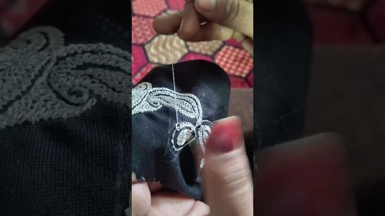 Badaam design kashmiri tilla part2||#kashmir #embroidery #fashion #shorts #shortfeed 