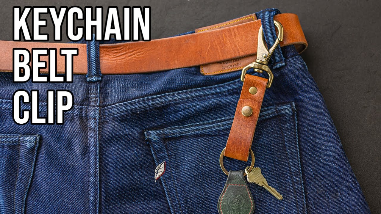 NEW Leather Keychain Belt Clip
