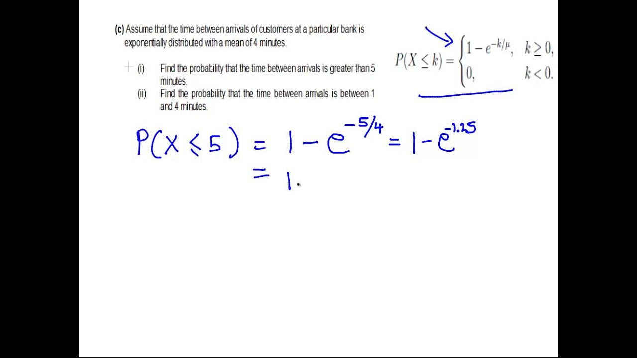 Exponential Distribution : Worked Example