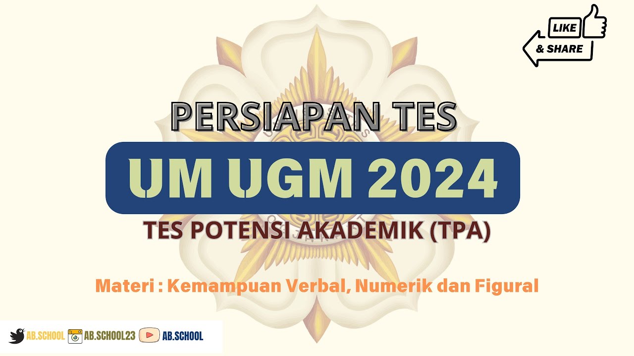 [UM UGM 2024] Tes Potensi Akademik pada Soal Ujian Mandiri UGM bag.1! Tipe yg sring mncul! #umugm