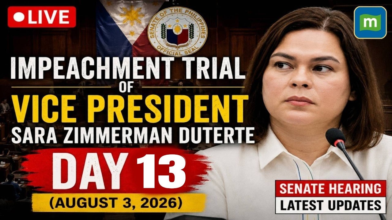 VP Sara Duterte Impeachment Trial Day 13 LIVE | Senate Trial Today | Sara Duterte Hearing LIVE