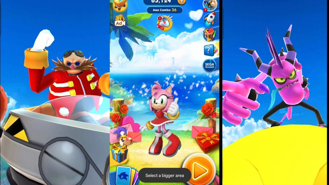 Sonic vs Amy | Sonic dash |