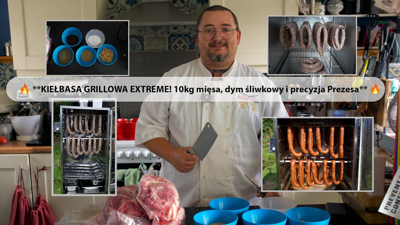 🔥 **KIEŁBASA GRILLOWA EXTREME! 10kg mięsa, dym śliwkowy i precyzja Prezesa** 🔥
