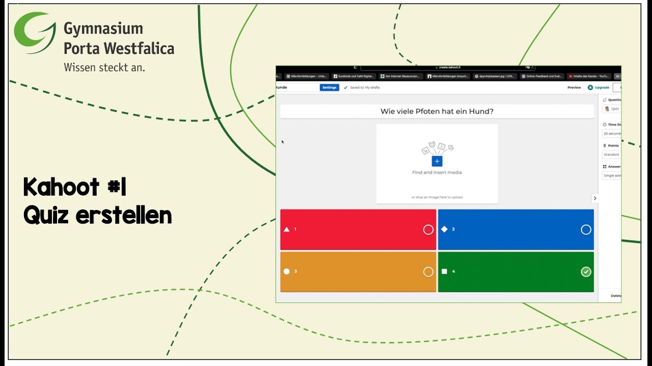 Kahoot in der Schule - Tutorial - #1 Quiz erstellen