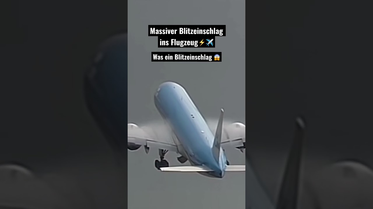 Massiver Blitzeinschlag ins Flugzeug⚡️