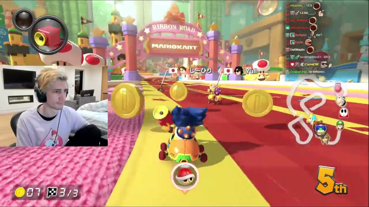 Raging xQc tries to prove the doubters wrong in Mario Kart!
