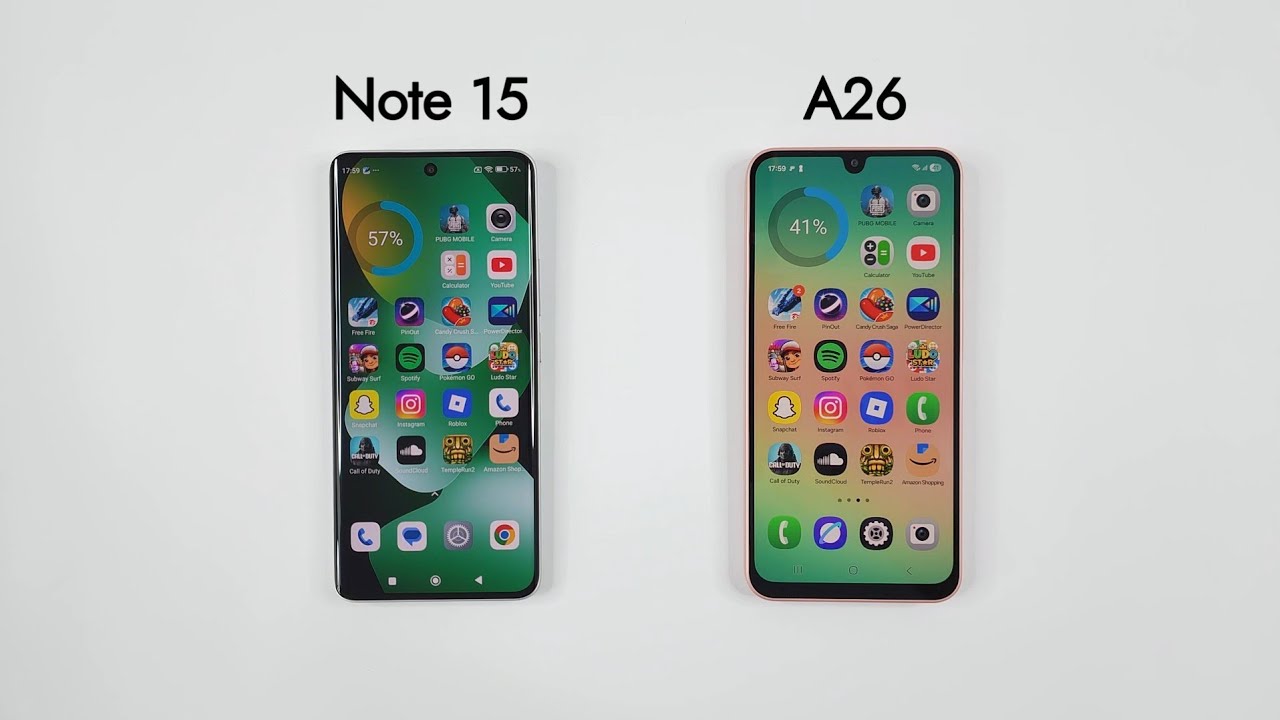 Samsung A26 vs Redmi Note 15 4G Speed Test