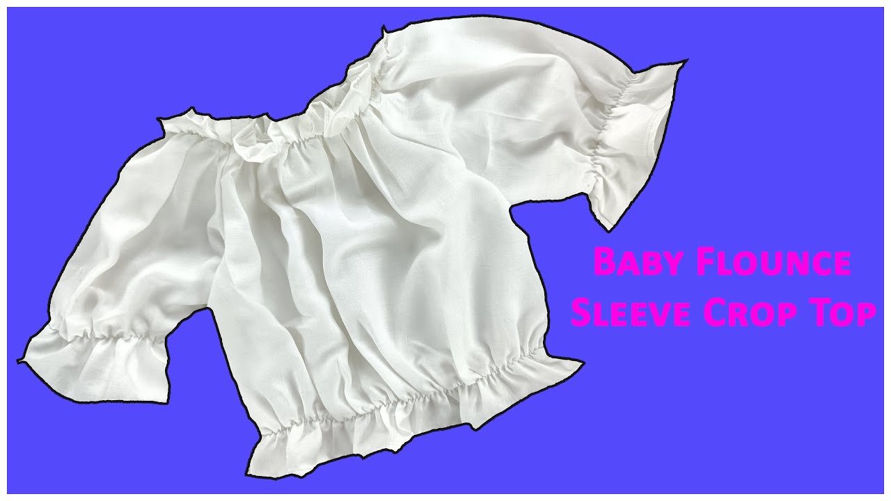 Baby Flounce Sleeve Crop Top | Baby Crop Top #babydress #kidsdress