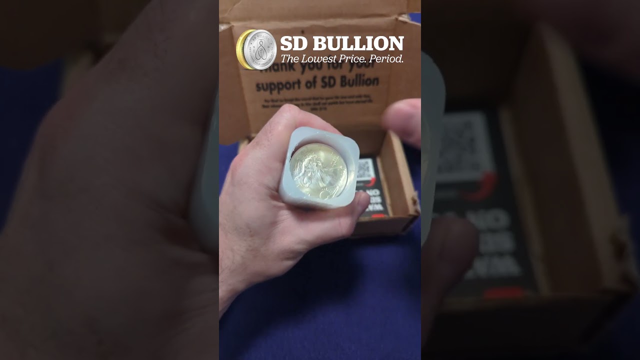 Unboxing US Official Silver Bullion Coin - (Tube Of Secondary Market Silver Eagle Coins)
