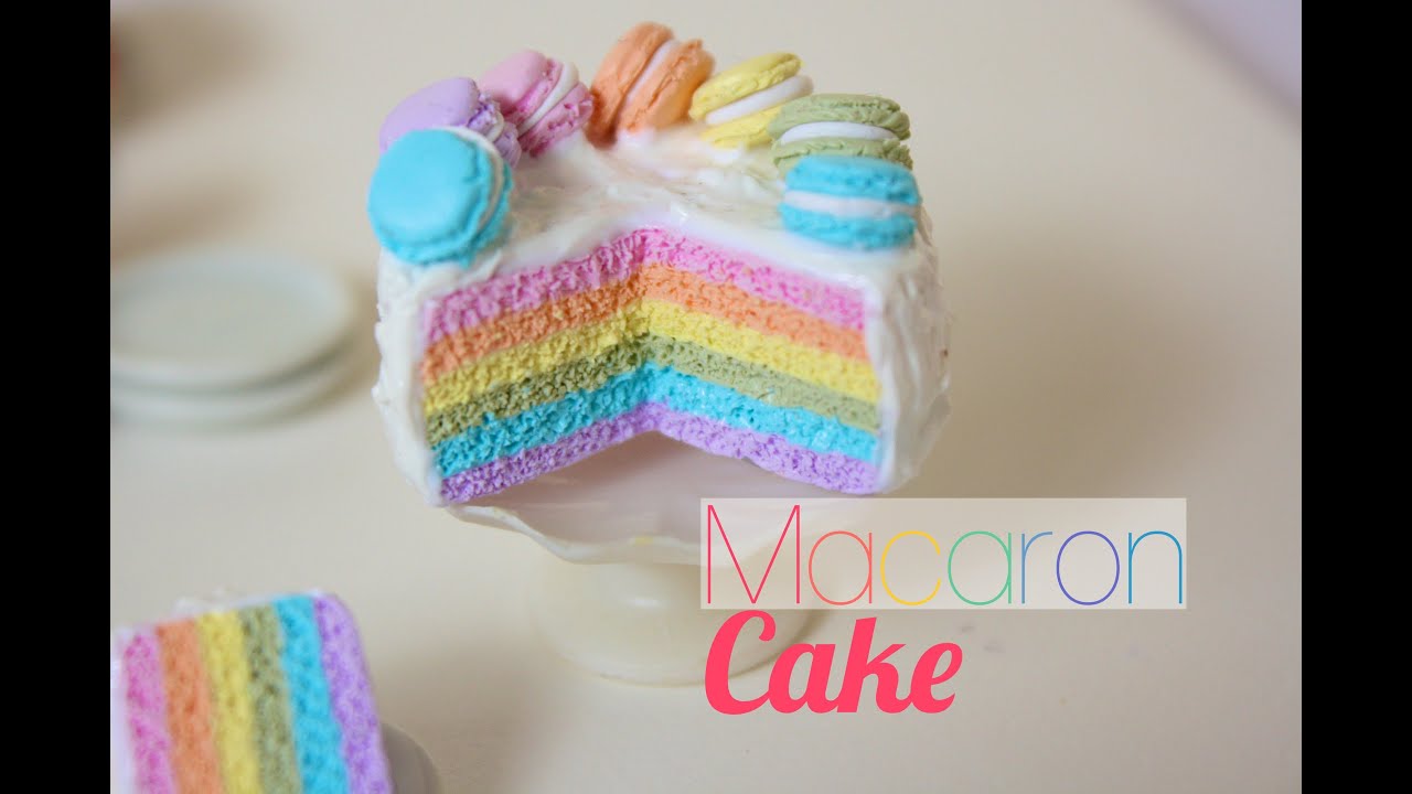 Rainbow Macaron Cake - Polymer Clay Tutorial