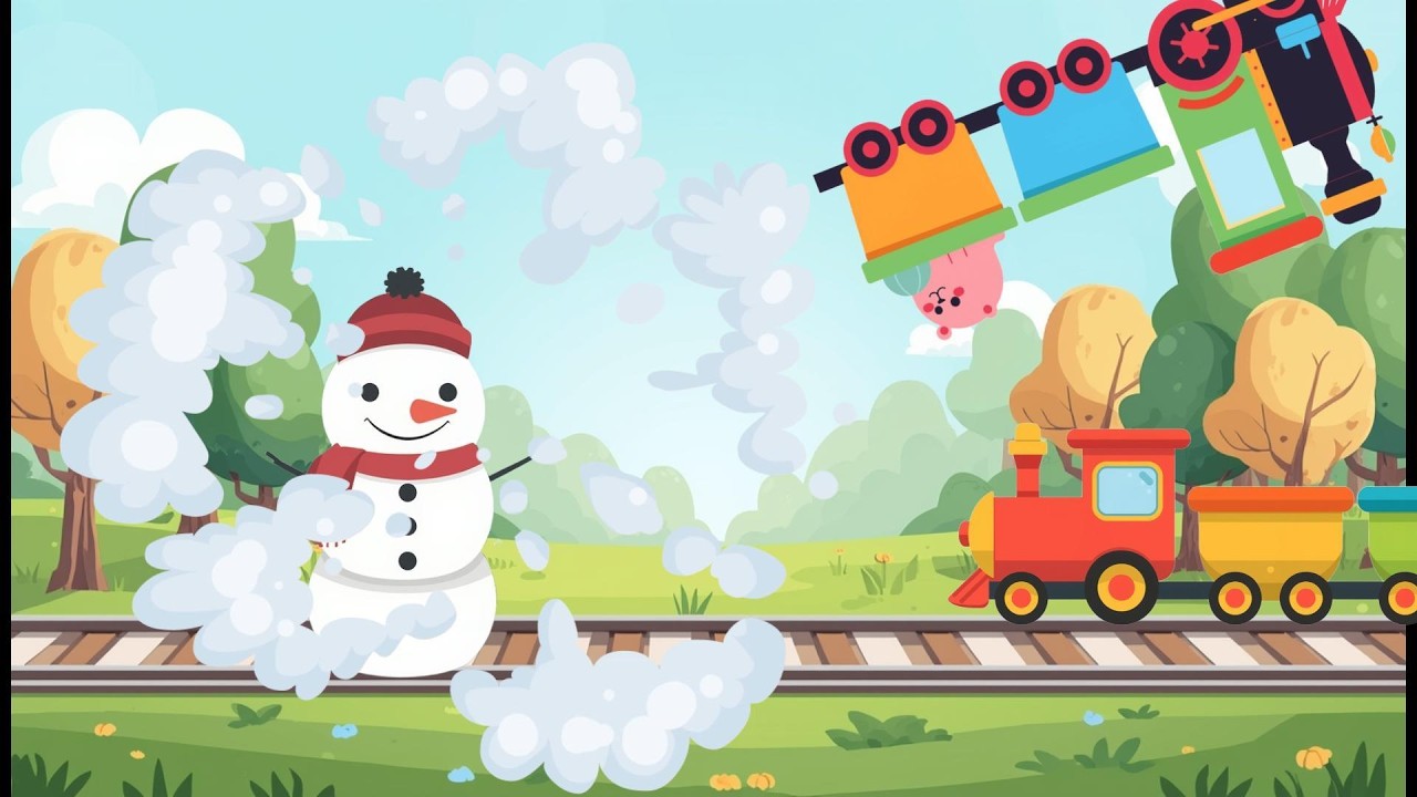 The mischievous snowmen sent the trains into a panic