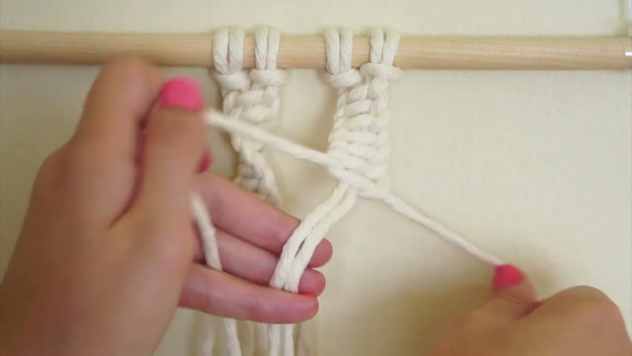 Nudos principales de macramé: Nudo Espiral