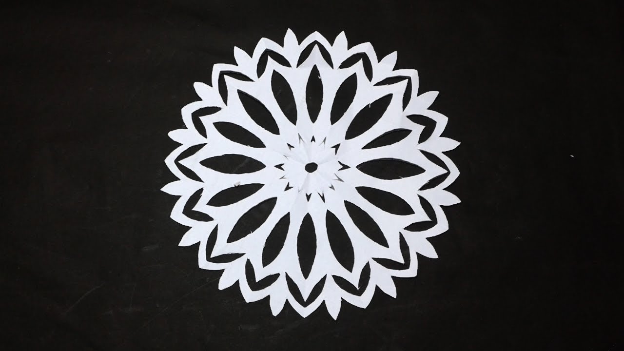 Paper Cutting-How to make Easy paper cutting designs flowers step by step for Home decoration.