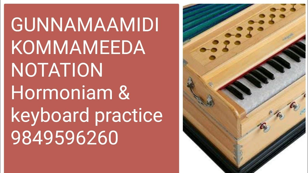 GUNNAMAAMIDI// NOTATION //HORMONIAM PRACTICE// BY MURTY K A N //Baala mitrula katha//