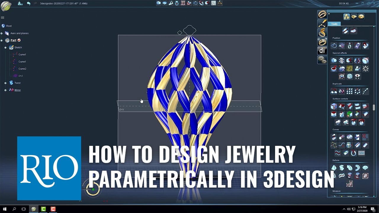 How to Design Jewelry Parametrically in 3Design