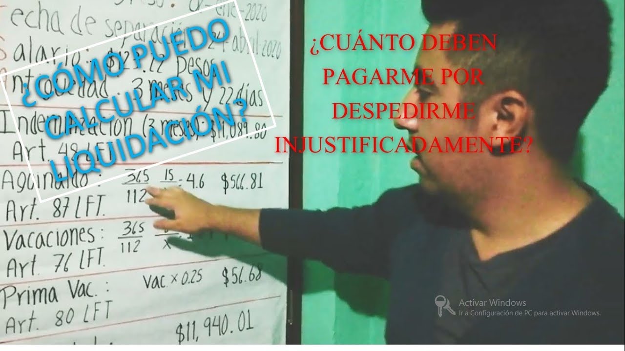 ¿Sabes calcular tu liquidación por despido injustificado?