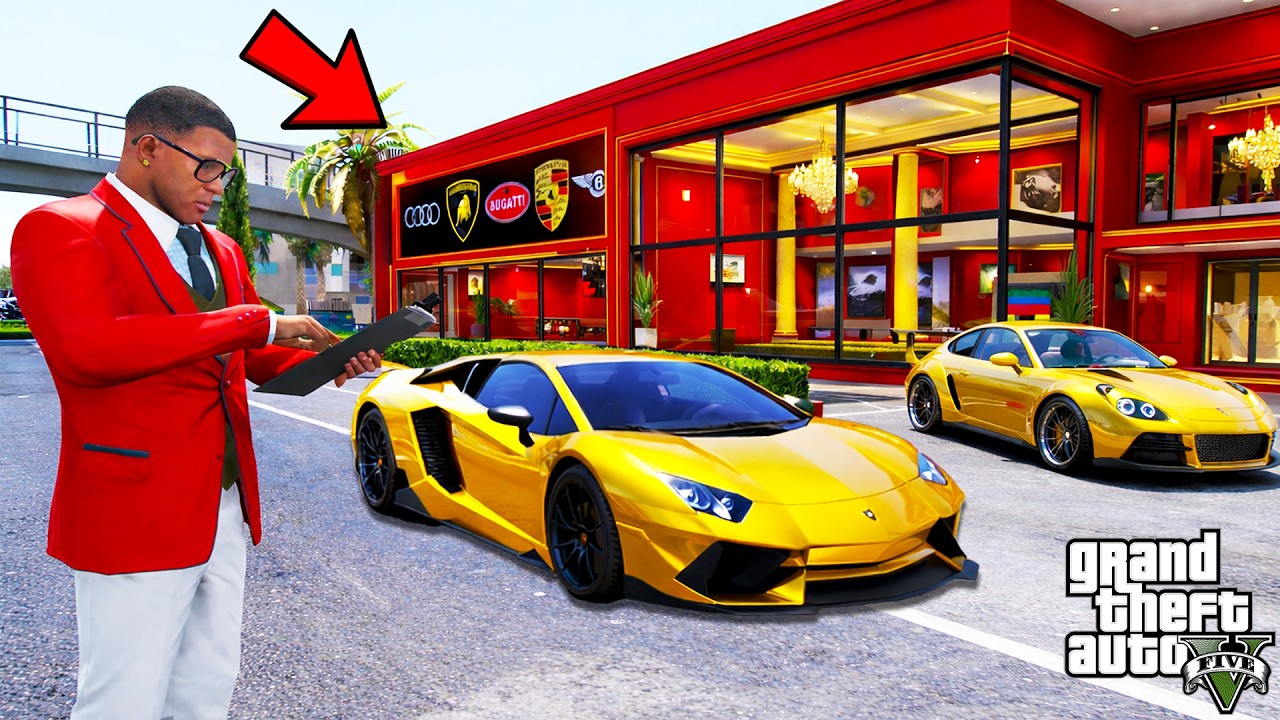 Franklin Opens The Best Automobile Dealership in GTA 5 | SHINCHAN and CHOP