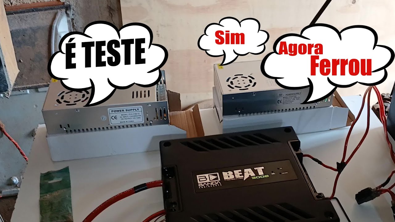 Teste fonte genérico 50 e 120A  Quanto de Som isso toca
