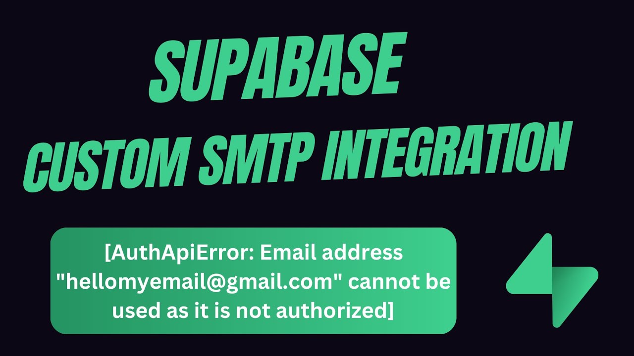 Supabase Custom SMTP Integration Using Resend | Cannot get email authentication to work ? Watch it.
