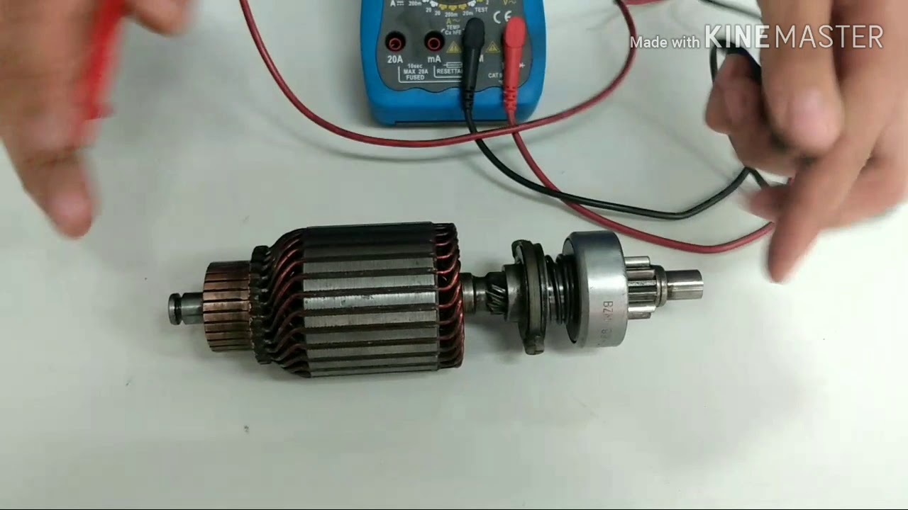 Aprenda a fazer o teste do induzido do motor de partida com o mult&iacute;metro.
