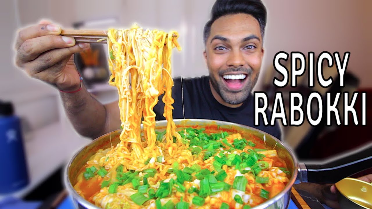 SPICY RAMEN + TTEOKBOKKI | MUKBANG