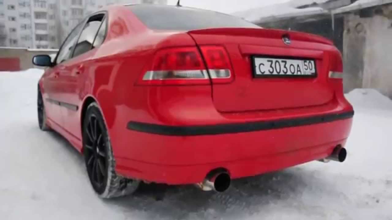 Saab 9-3 mikes-custom 76mm exhaust sound