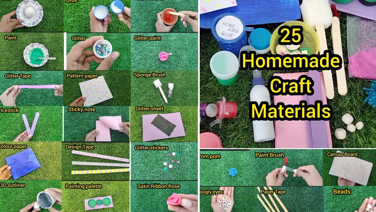 DIY 25 Homemade Craft Materials Making  ( part -1) || @isucrafts1702